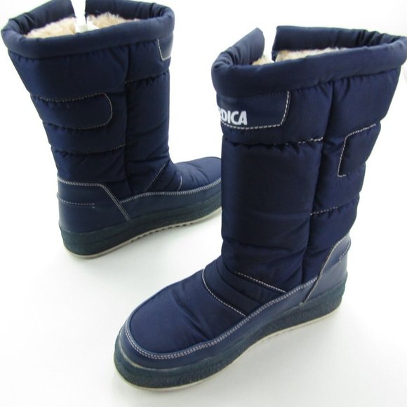 VINTAGE Nordica Italian Snow Boots Size 44 Side Zipper Lined Winter Boots main image 4
